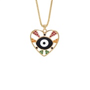 ( black)occidental style love enamel eyes necklace  fashion personality bronze diamond