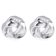( Silver)ins wind textured Metal earrings  Modeling buttons ear stud multicolor arring new