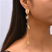 ( Gold)exaggerating brief long style drop Alloy spider earrings occidental style ins trend creative insect earring