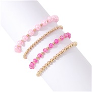 ( Pink)fashion ethnic style set  brief samll geometry bracelet color temperament adies