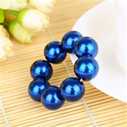 ( blue)occidental style personality exaggerating rope  fashion temperament head rope big Pearl handmade beads elasticity