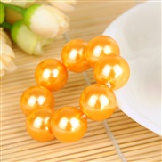 ( Gold)occidental style personality exaggerating rope  fashion temperament head rope big Pearl handmade beads elasticity