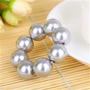 ( gray)occidental style personality exaggerating rope  fashion temperament head rope big Pearl handmade beads elasticity
