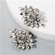 ( white)fashion occidental style exaggerating multilayer Alloy Rhinestone glass diamond diamond earrings woman super fu