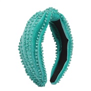 ( green)F occidental style  exaggerating velvet Beads Headband width sweet day Headband woman