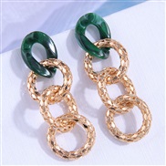 occidental style fashion Metal concise circle temperament ear stud