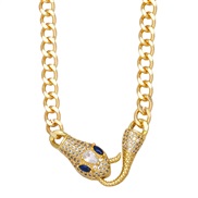 ( blue)animal snake necklace chain occidental style exaggerating punk snake fully-jewelled man woman necklacenkb