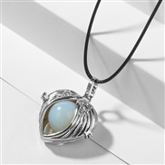 ( white)occidental style trend brief lovely love stone necklace woman ins creative opening