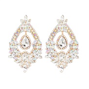 ( white)occidental style big earrings brief drop diamond ear stud women fashion trend earrings Earring
