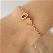 (BZjinse O)  occidental style Peach heart WordO bracelet woman   super bracelet love woman