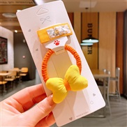 (   yellowSuit )candy colors bow children head rope head leather lovely sweet rope head woman