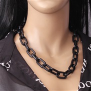 ( black necklace)occidental style  personality Street Snap Acrylic necklace  fashion creative woman long style chain