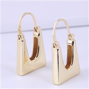 Korean style fashion concise bag personality temperament ear stud buckle circle