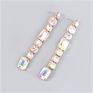 (AB color)occidental style fashion Alloy diamond Rhinestone geometry long style earrings woman Bohemia arringearrings