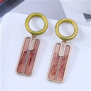 occidental style fashion Metal concise geometry long personality ear stud