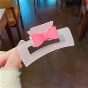 (F)Korea fashion woman Jelly color love bow small fresh hair clip hair clip all-Purpose