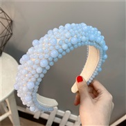 occidental style wind elly color Pearl eadband high thick high eadband width color