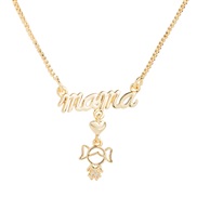 ( Gold) gift necklace occidental style retro sweater chainins Wordmama clavicle chain