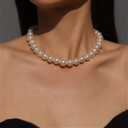 (Pearl )occidental style retro elegant fashion chain  exaggerating Pearl geometry personality temperament necklace woman