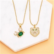 (K) occidental style summer color zircon clavicle chain samll lovely samll necklacenkb