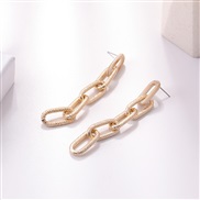 ( white)occidental style trend brief  wind temperament personality fashion earrings earring  geometry tassel chain long