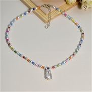 (N)color samll beads Pearl splice necklacediy necklace Pearl pendant necklace