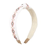 ( white)F occidental styleikok  wind Cloth brief Headband geometry rhombus fresh Headband