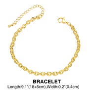 ( Bracelet)occidental style chain woman fashion brief personality necklaceins wind chainnkb