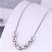 Korean style fashion concise sweetO titanium steel temperament necklace