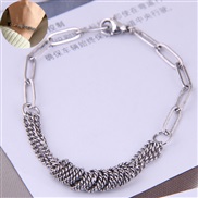 sl high textured occidental style fashion trend retro concise personality bracelet