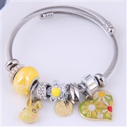 occidental style fashion  Metal all-PurposeD concise  love more elements personality bangle