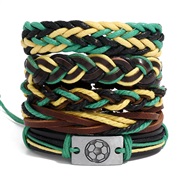 ( Yellow and green Black )occidental style fashion brief weave bracelet more bangle