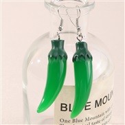 (Z lvse)Korean style fashion lovely temperament all-Purpose imitate earrings brief trend resin color earrings