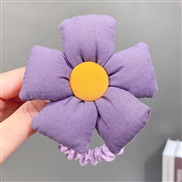 ( purple Flower)Korean style Cloth big flowers circle sweet woman brief rope big circle head rope