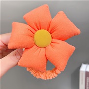 (  Orange Flower)Korean style Cloth big flowers circle sweet woman brief rope big circle head rope