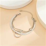 ( White k  )occidental style  brief geometry snake chain set  star cirque all-Purpose bracelet
