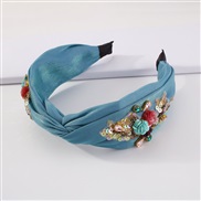 ( blue)F occidental style Bohemian style sequin Cloth eadband  flowers retro temperament eadband