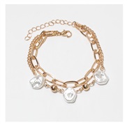(BR  )fashion trend Pearl geometry bracelet  creative Korean style temperament R