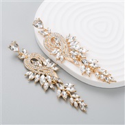 ( white)ins wind fashion exaggerating Alloy diamond Rhinestone geometry long style earring earrings woman  trend
