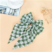 ( green)grid bow hair clip  retro wind  Korean style Cloth woman