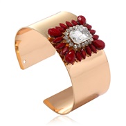 (gold red )occidental style creative style bangle   brief personality diamond opening bangle