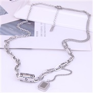 occidental style fashion concise sweet temperament titanium steel short style necklace