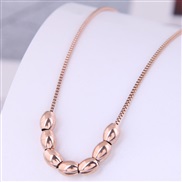 Korean style fashion concise sweetO titanium steel temperament necklace
