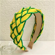 ( yellow ) occidental style wind eadband Autumn and Winter new head belt ribbon weave width woman headF