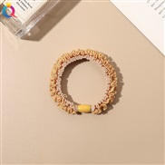 (  yellow) Korean brief belt buckle lace flower rope temperament head rope high elasticity circle