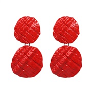 ( red) earrings occidental style wind fashion personality ear stud woman