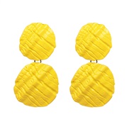 ( yellow) earrings occidental style wind fashion personality ear stud woman