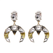 ( white) earring ear stud Acrylic diamond sequin arring occidental style personality
