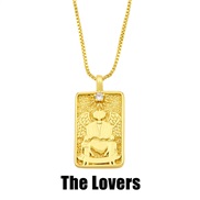 (The overs)occidental style style necklace creative retro long square diamond necklace man womannka