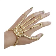 ( Gold)fashion bracelet punk exaggerating skull bracelet Metal textured bracelet woman bangle